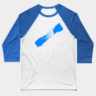 Stripe Blue - Brush Stroke Baseball T-Shirt